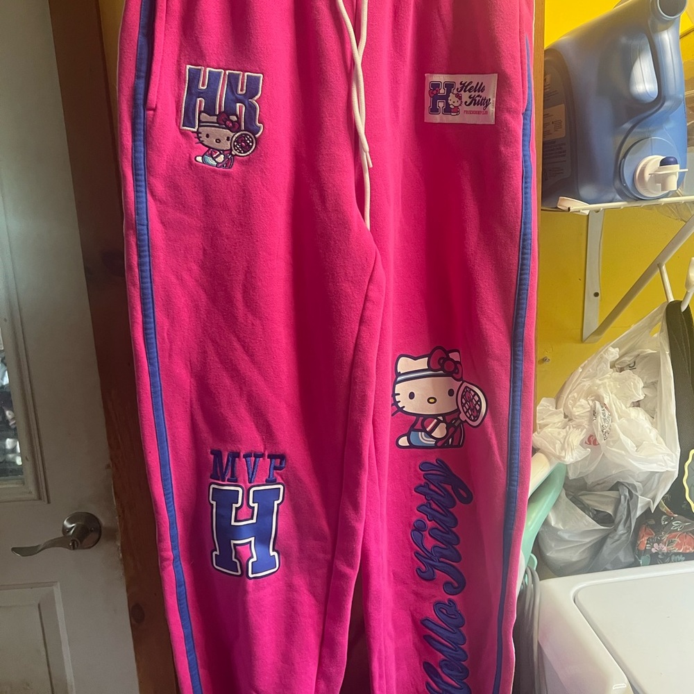 Hello Kitty Pink Athletic Joggers size Large